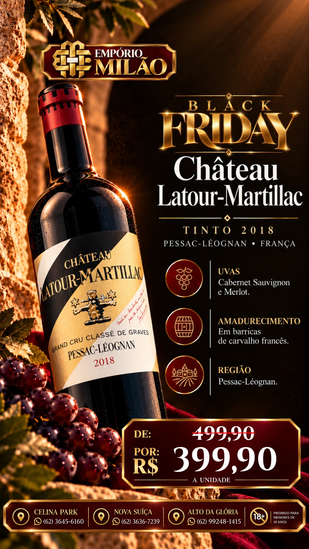 Château Latour-Martillac 2018 — arte Black Milão