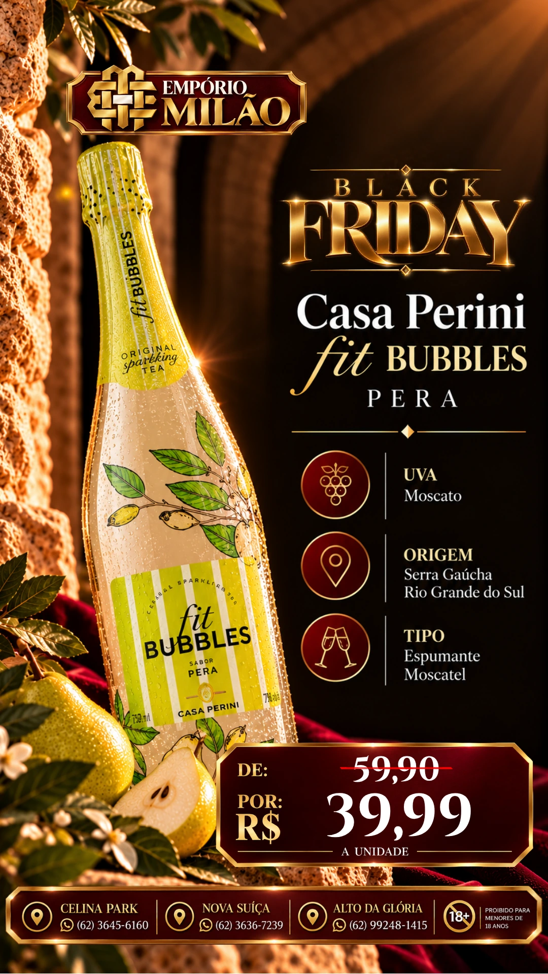 Fit Bubbles Casa Perini — Pera — arte Black Milão